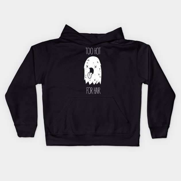 Too Hot For Hair Kids Hoodie by 8BitHobo